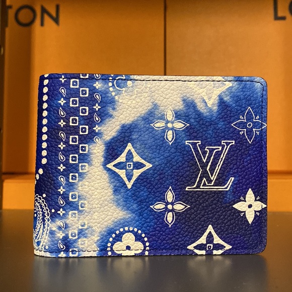 Louis Vuitton Pocket Organiser Monogram Bandana Bleached Blue